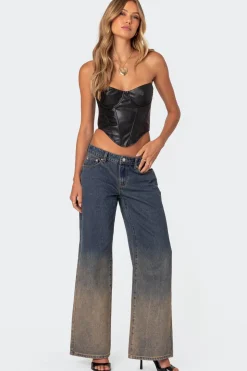 Mud Wash Low Rise Slouchy Jeans