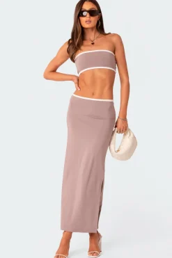 Nadia Side Slitted Maxi Skirt