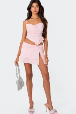 Nala Low Rise Slitted Mini Skirt