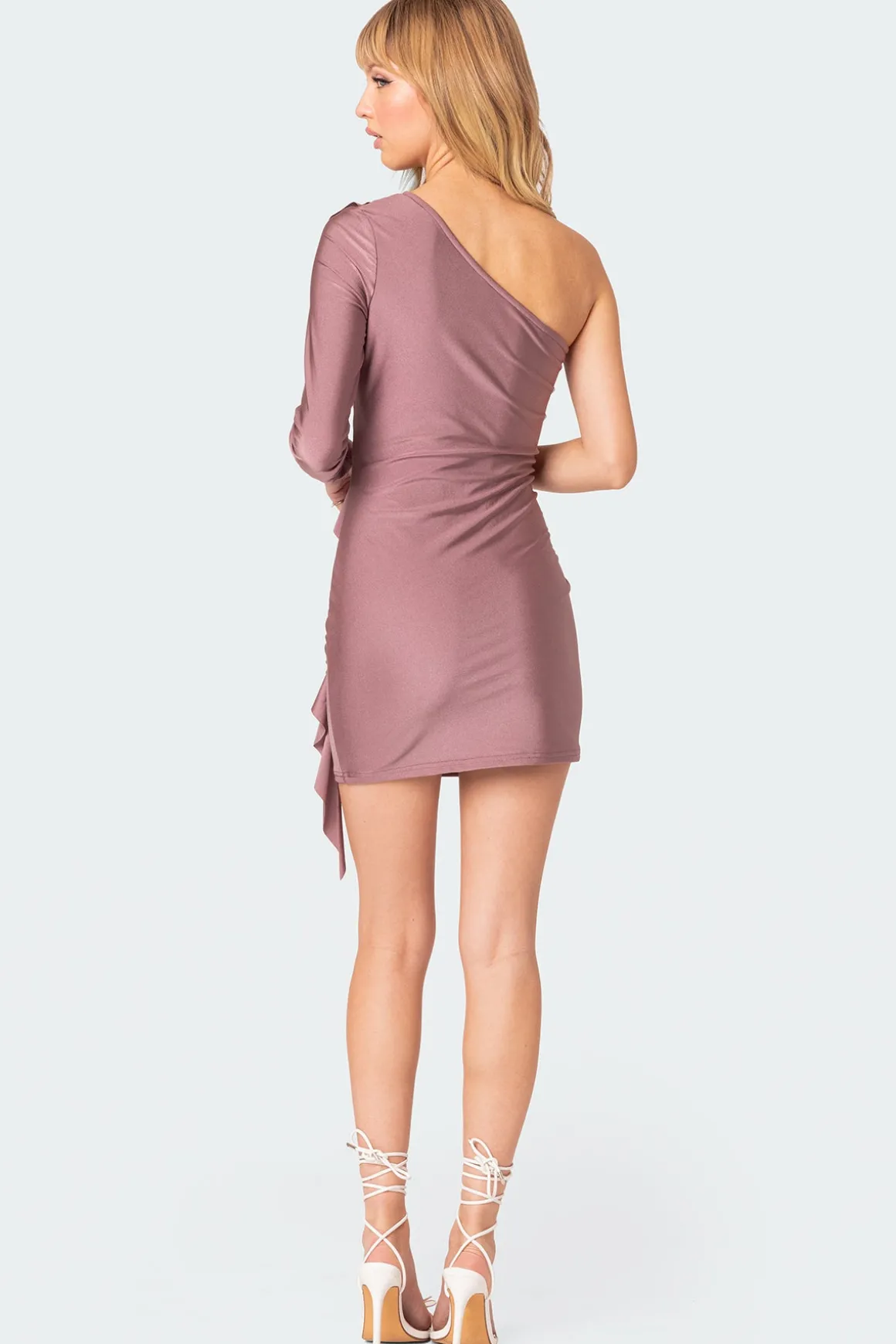 Nash One Shoulder Ruffle Mini Dress