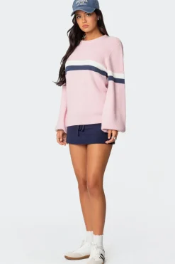 Nautical Striped Oversized Sweater