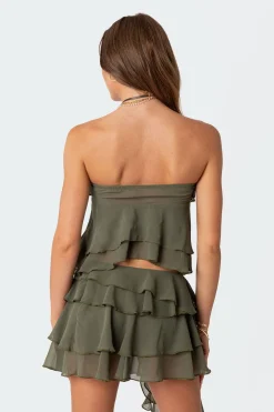 Nico Ruffled Strapless Top
