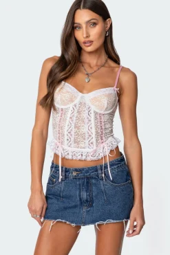 Nicolette Sheer Lace Corset