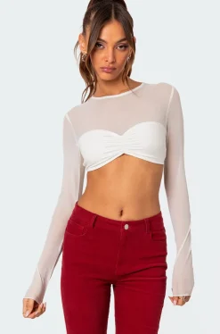Night Out Sheer Crop Top