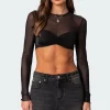 Night Out Sheer Crop Top