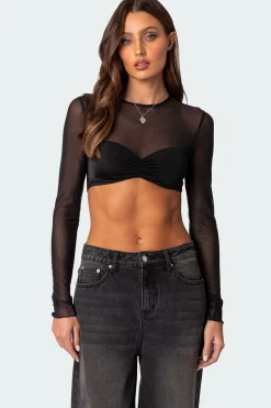 Night Out Sheer Crop Top