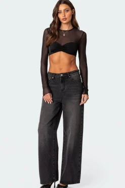 Night Out Sheer Crop Top