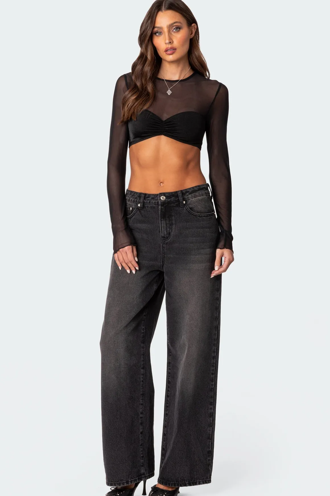 Night Out Sheer Crop Top