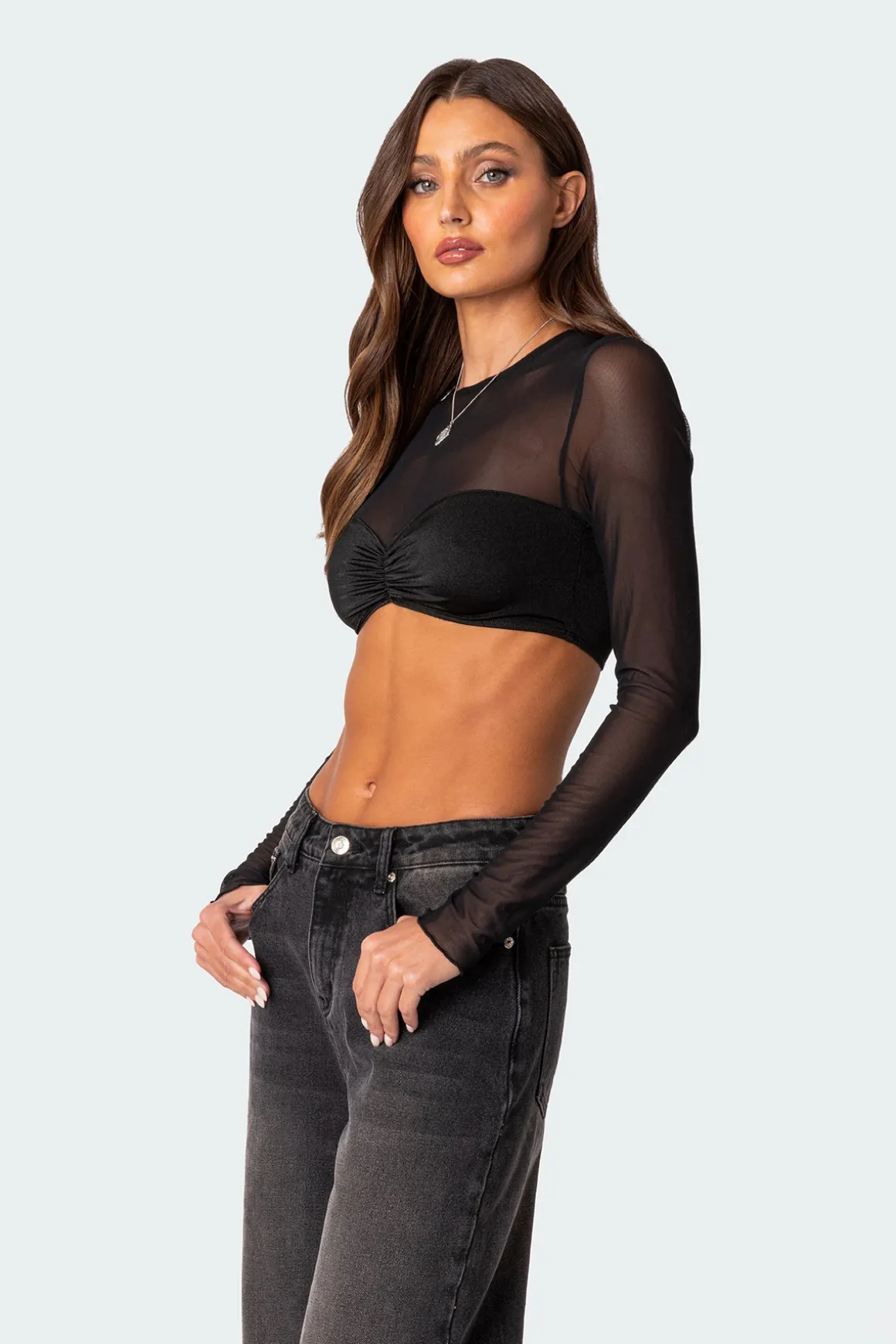 Night Out Sheer Crop Top