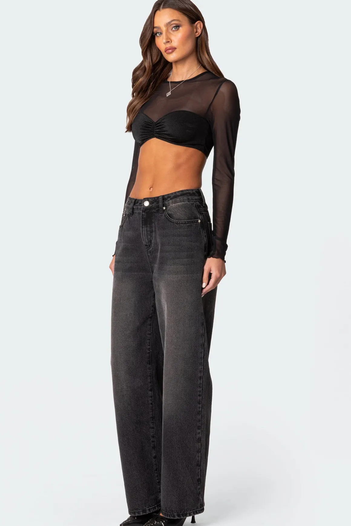 Night Out Sheer Crop Top
