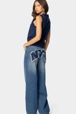Nyc Washed Low Rise Jeans