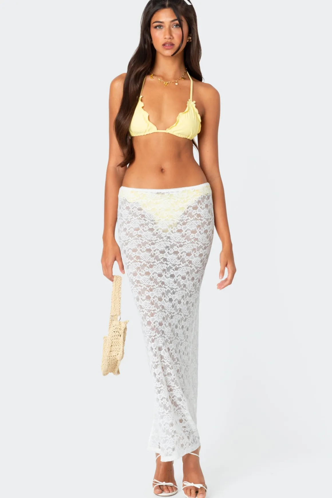 Oceana Sheer Lace Maxi Skirt