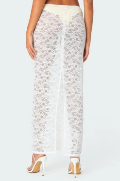 Oceana Sheer Lace Maxi Skirt