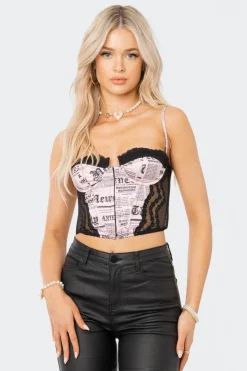 Off The Press Corset Top