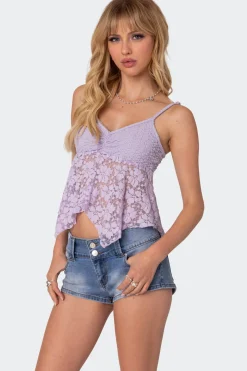 Orchid Sheer Lace Top
