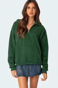 Oversized Quarter Zip Sweatshirt