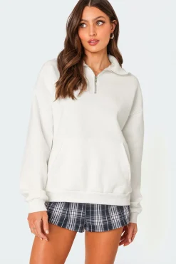 Oversized Quarter Zip Sweatshirt