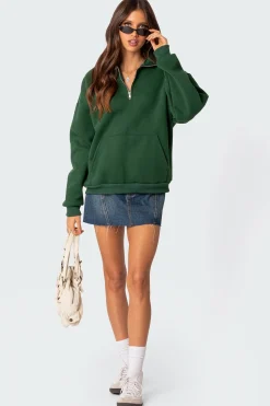 Oversized Quarter Zip Sweatshirt