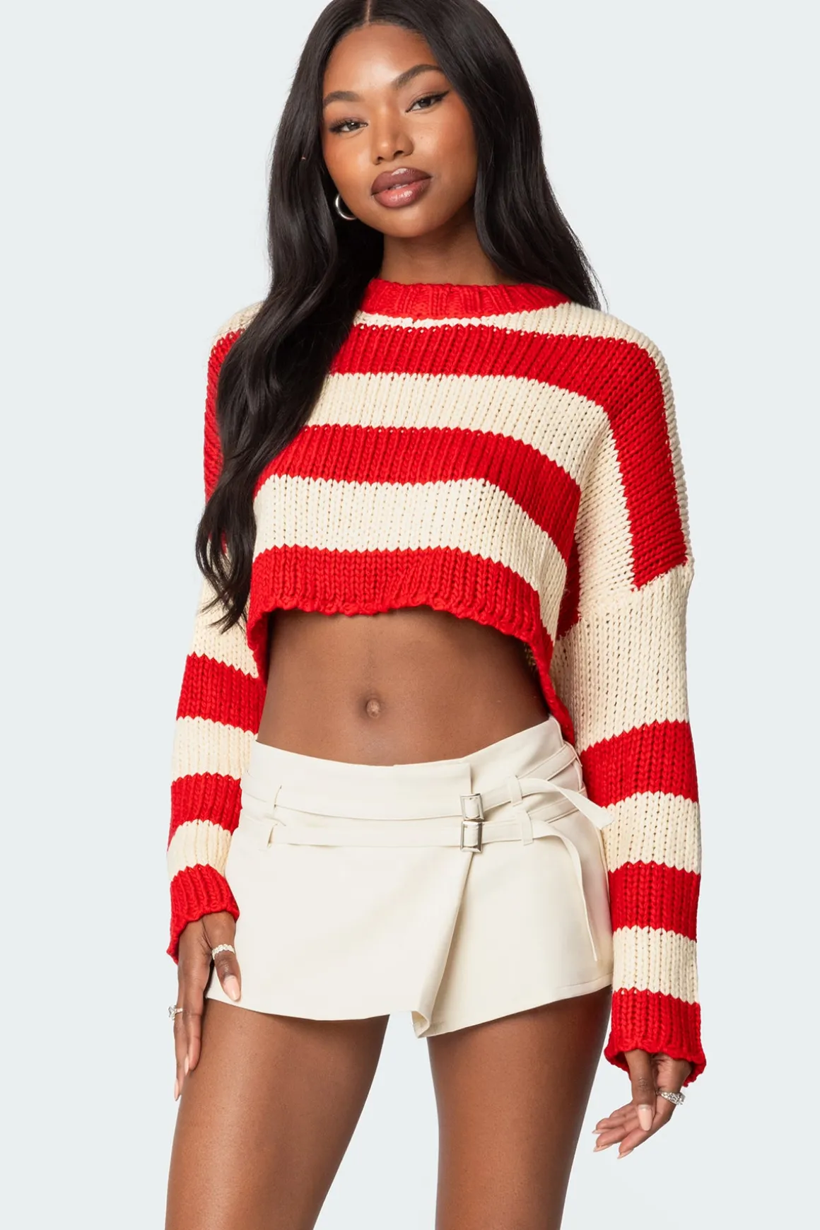 Ozzy Cropped Knitted Sweater