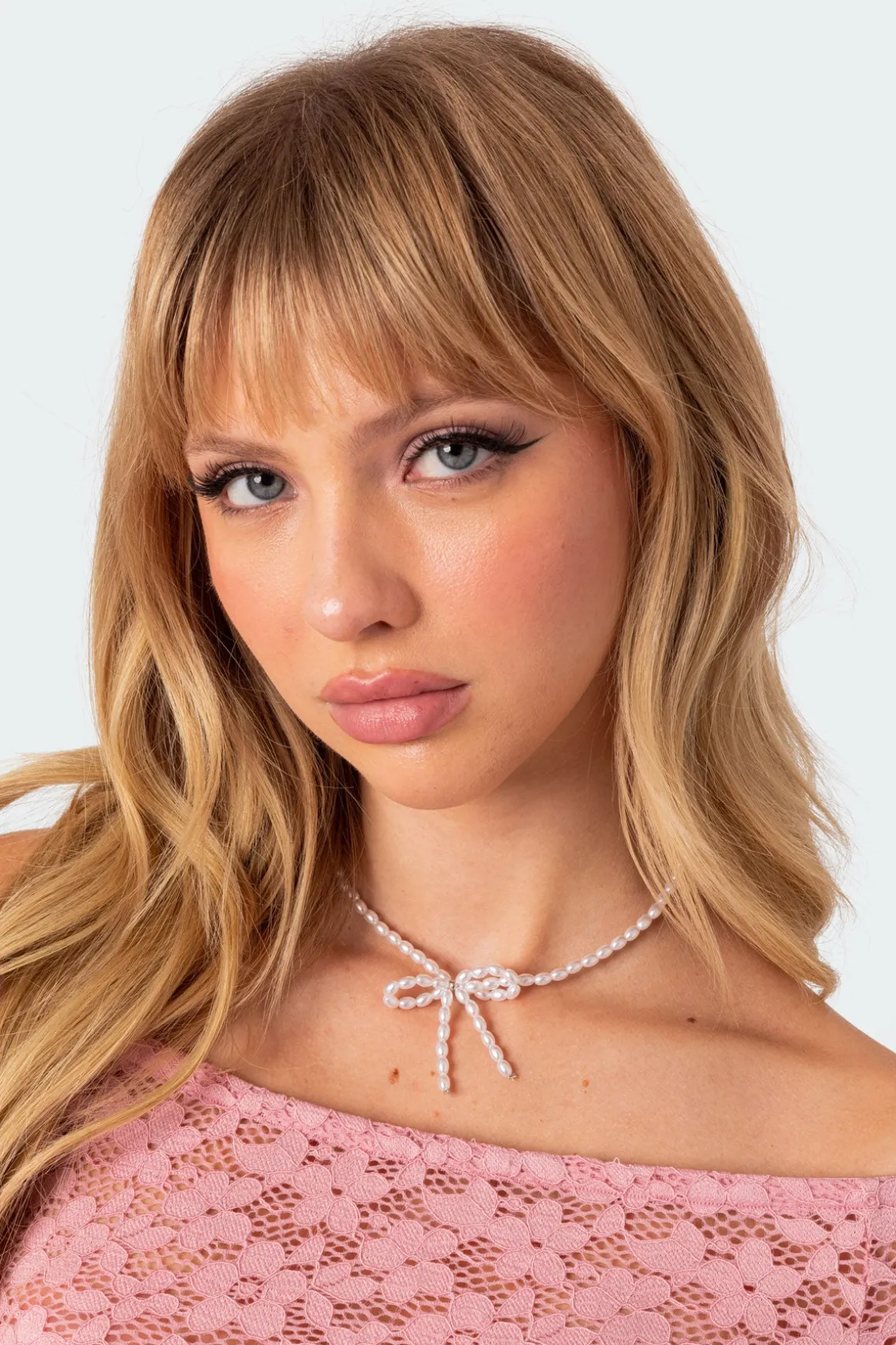 Pearl Bow Necklace