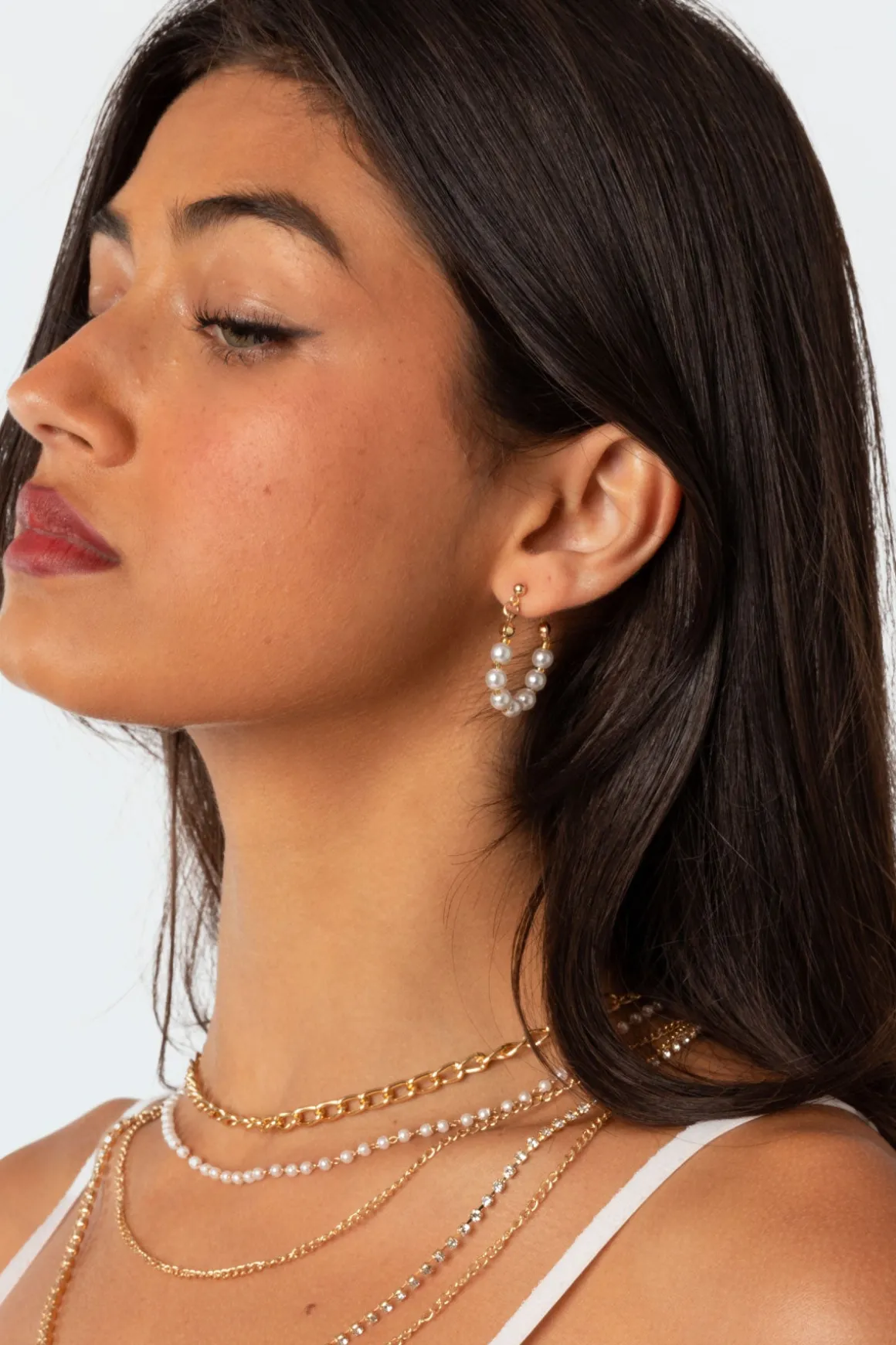 Pearl Hoop Earrings
