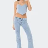 Pearly Heart Low-Rise Jeans