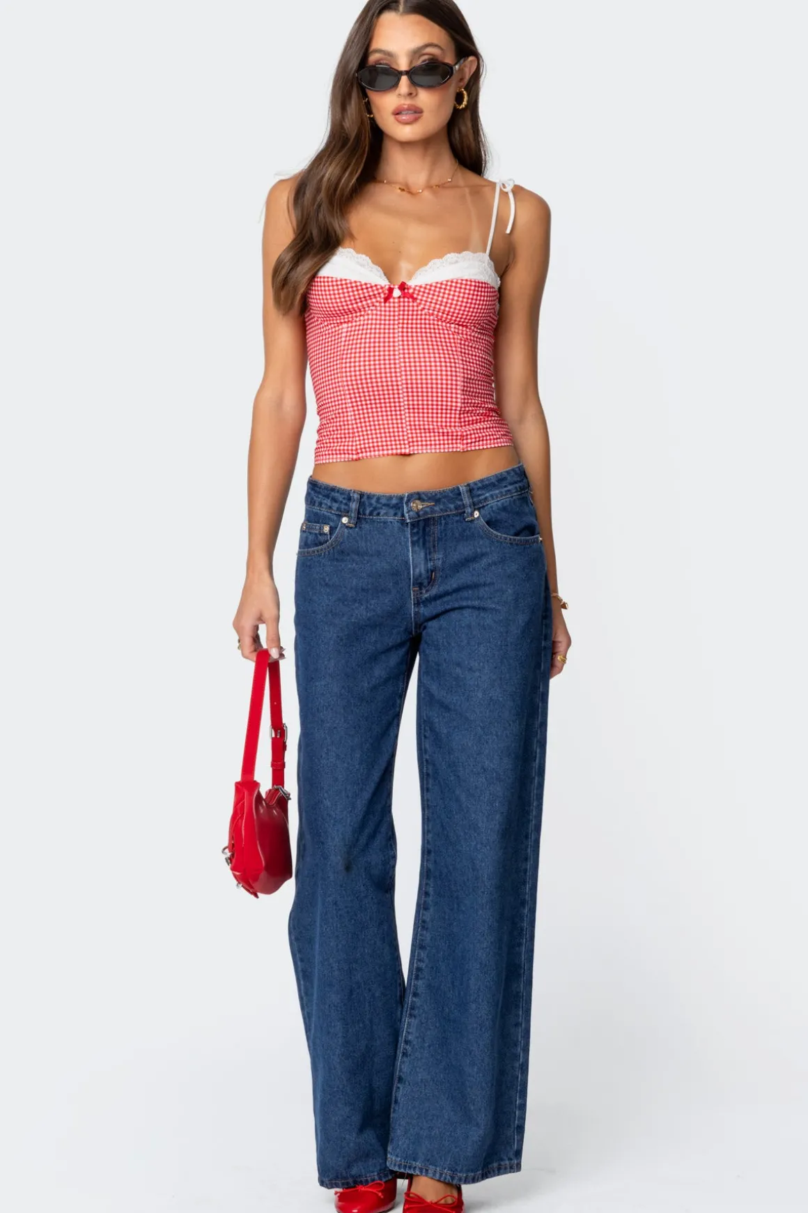 Peekaboo Lacey Gingham Corset