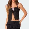 Peony Split Front Lacey Top