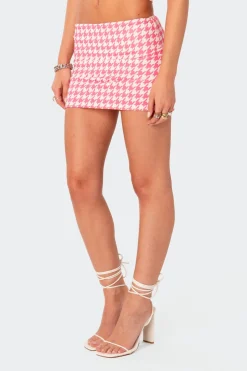Pepita Low Rise Mini Skirt