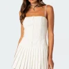 Perri Pleated Corset Mini Dress