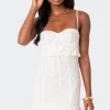 Philippa Embroidered Cotton Mini Dress
