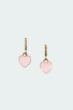 Pinky Heart Earrings