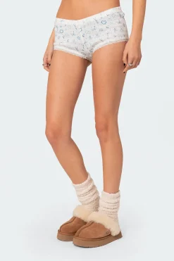 Playtime Printed Pointelle Shorts