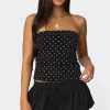 Polka Dot Built In Bra Tube Top