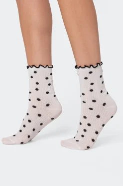 Polka Dot Frill Socks