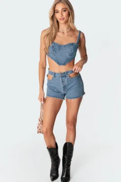 Polly Pocketless Denim Shorts
