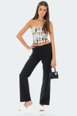 Printed Strapless Tube Top