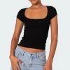 Priscilla Lace Trim T Shirt