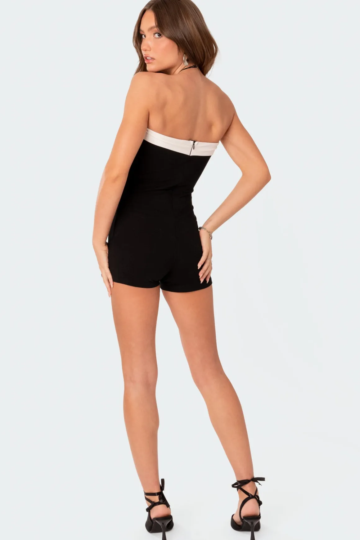 Priyah Contrast Fold Over Romper