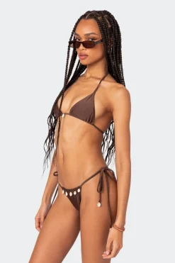Puka Charm Triangle Bikini Top
