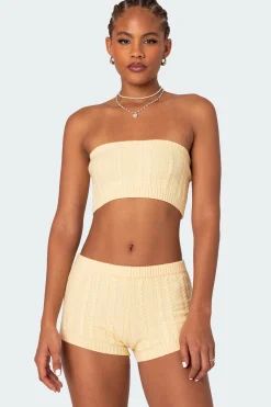 Raegan Cable Knit Bandeau Top