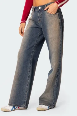 Raelynn Washed Low Rise Jeans
