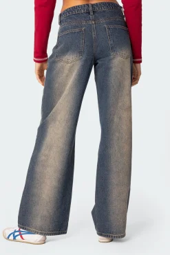 Raelynn Washed Low Rise Jeans