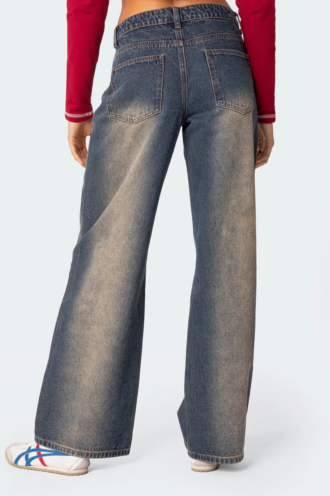 Raelynn Washed Low Rise Jeans