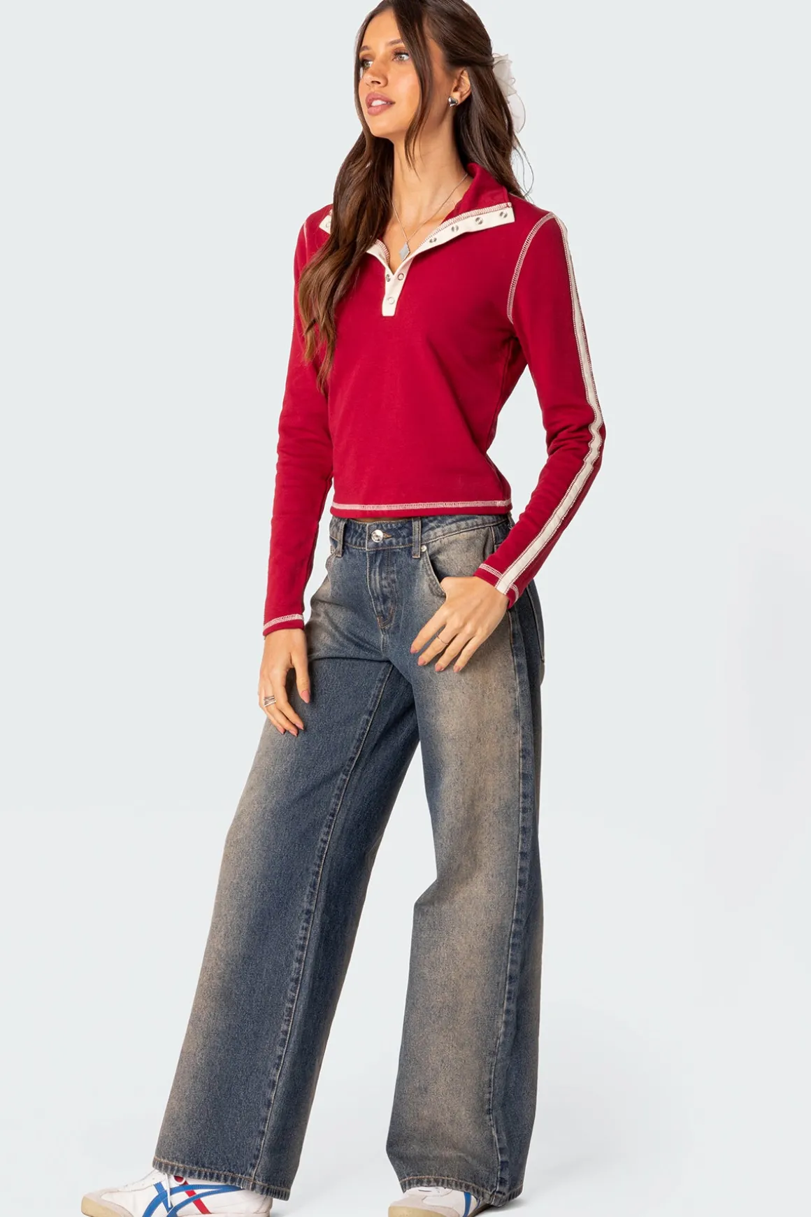 Raelynn Washed Low Rise Jeans