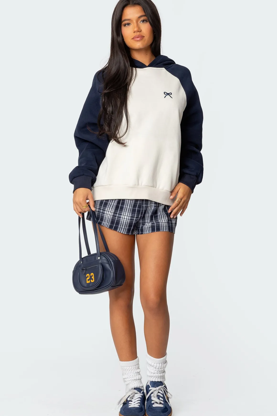 Raglan Bow Oversized Hoodie