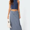 Railroad Denim Maxi Skirt