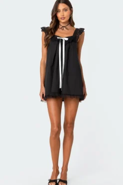 Rayne Lacey Babydoll Mini Dress