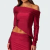 Reema Shiny Fold Over Top