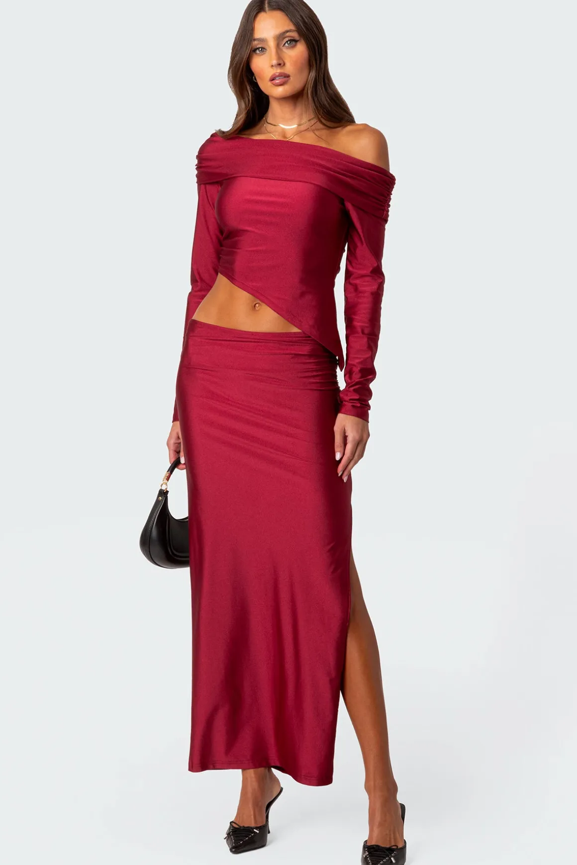 Reema Shiny Fold Over Top